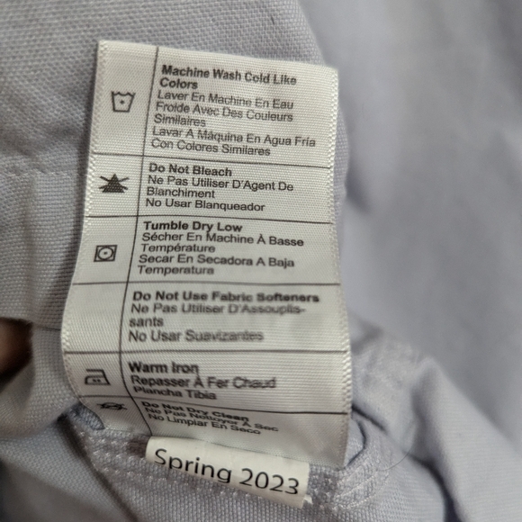 Carhartt men's rugged flex cotton button down shirt size L in light grey - Picture 6 of 6